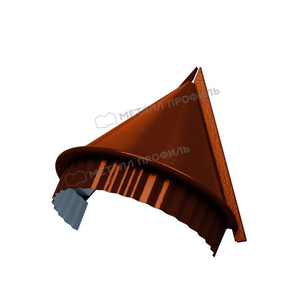 Заглушка конька круглого конусная (AGNETA-03-Copper\Copper-0.5) ― приобрести по доступным ценам в интернет-магазине Компании Металл Профиль.
